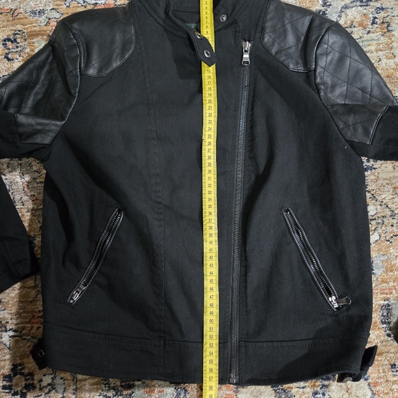 New Lauren Jeans‎ CO. Ralp Lauren Jacket Women 8 Black Full-Zip Long Sleeve - Picture 12 of 16